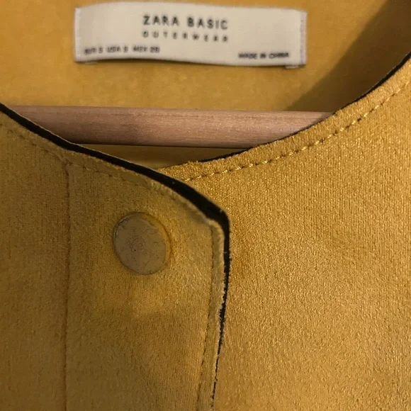 Zara Mustard Yellow Bomber Jacket - Picture 2 of 3